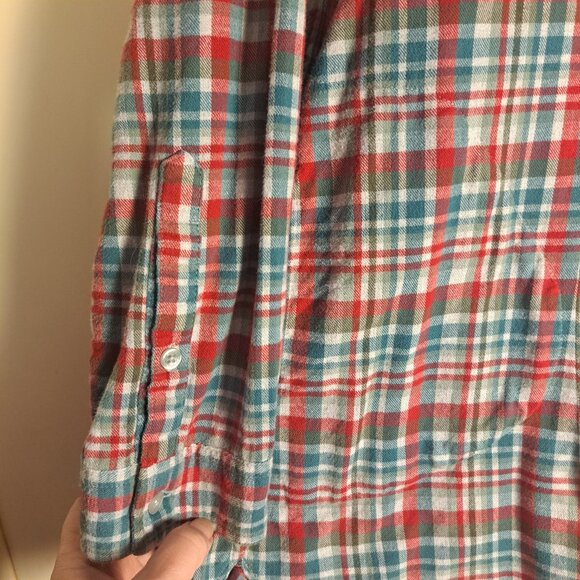 Toad & Co Women's Lightfoot Tunic Organic Cotton Flannel Button Down Sz Large - Picture 4 of 12